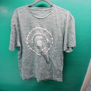 Captivating Apparel Michigan State Spartans XL Green Slub Graphic Tee NCAA MSU